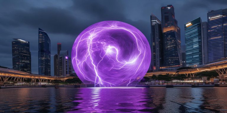 新加坡紫色球形闪电神秘现身 引发全网热议