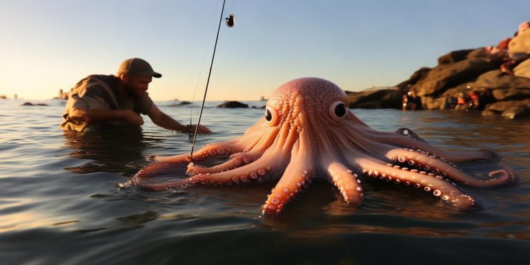 福建男子海钓钓起“抱手机八爪鱼” 网友调侃自带赎金