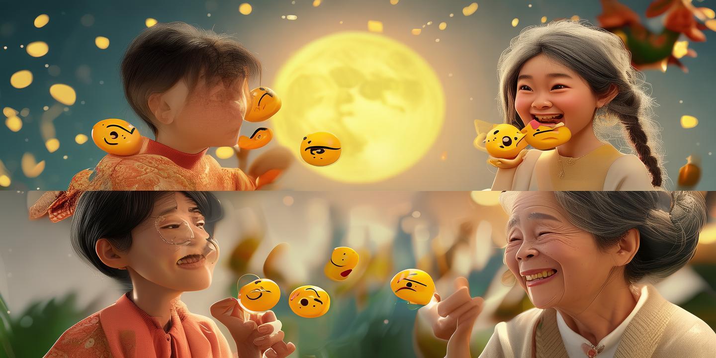 中秋节孟羽童董明珠互发表情包 沟通轻松如长辈晚辈插图 中秋节孟羽童董明珠互发表情包 沟通轻松如长辈晚辈