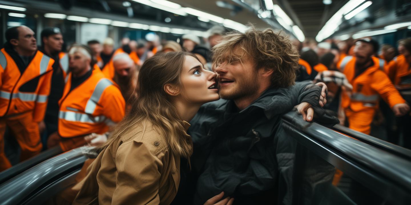 襄阳情侣扶梯接吻险摔亡 工作人员紧急救援插图 襄阳情侣扶梯接吻险摔亡 工作人员紧急救援