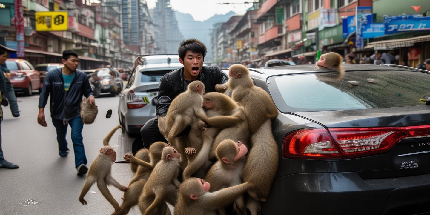 昆明男子路边停车被野猴袭击 及时就医无大碍警方提醒勿投喂插图 昆明男子路边停车被野猴袭击 及时就医无大碍警方提醒勿投喂