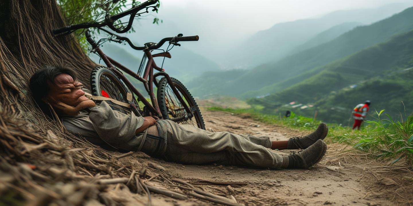 广西男子骑行山路摔倒受伤 提醒骑行者注意安全插图 广西男子骑行山路摔倒受伤 提醒骑行者注意安全