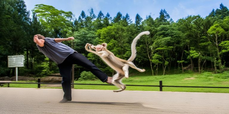 男子黔灵山扇猴脸被飞踹 园方提醒勿逗猴