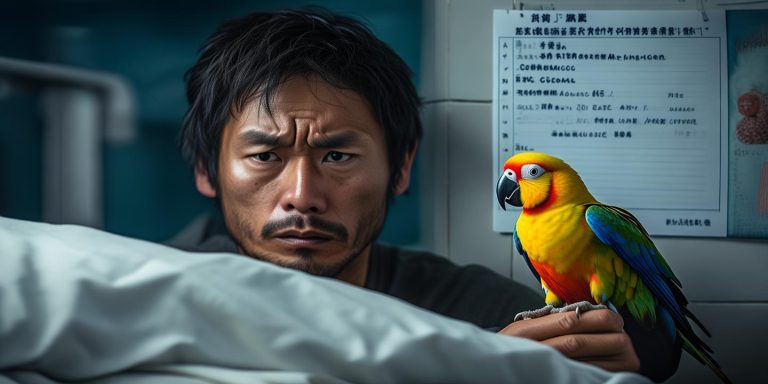 男子口袋养鹦鹉感染鹦鹉热 肝肾受损发烧10天就医