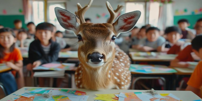 四川鹿闯入教室吃试卷 萌行引爆全网热议