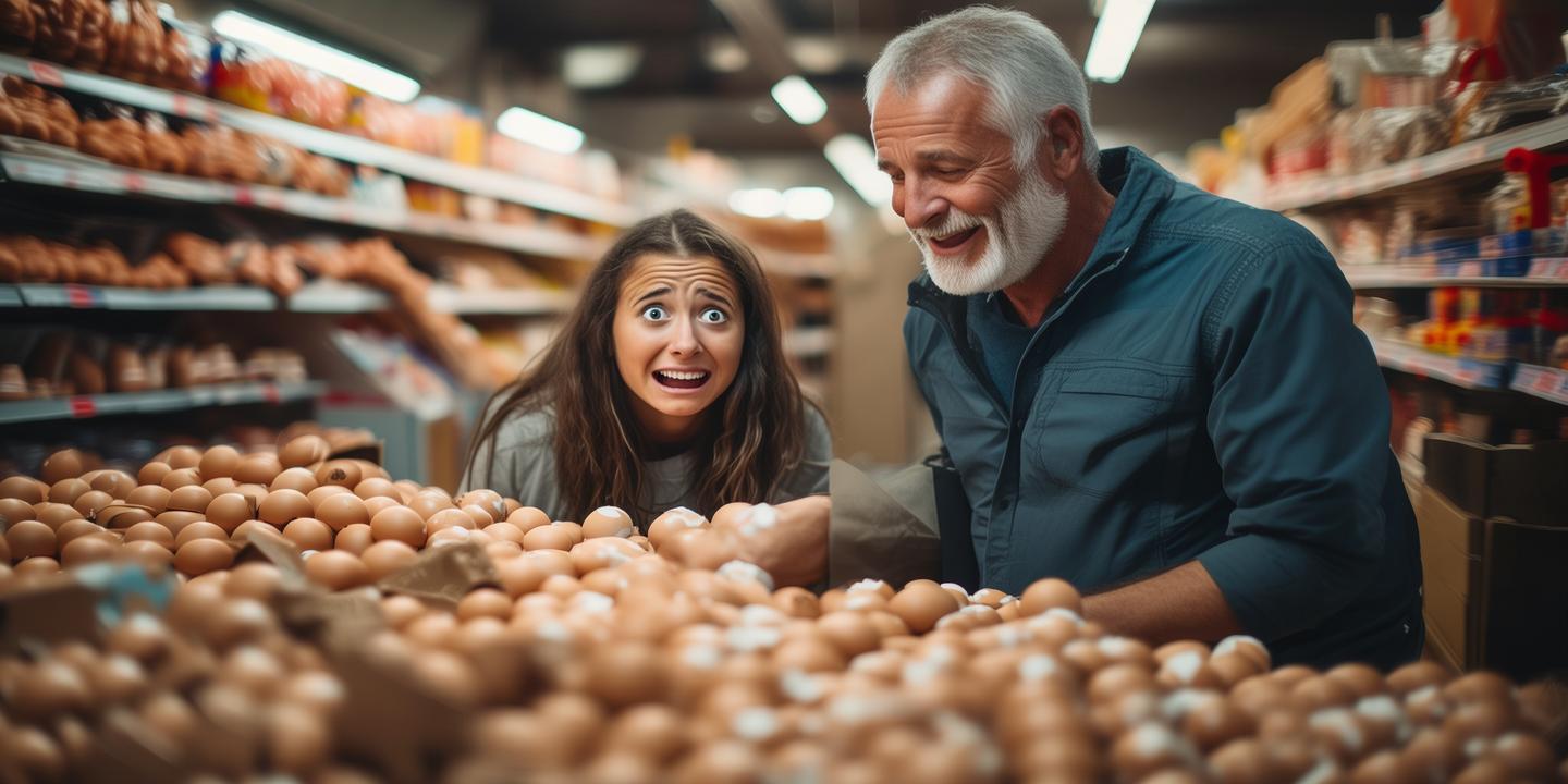 超市新员工首日失手摔碎16筐鸡蛋 老板暖心不让他赔获赞