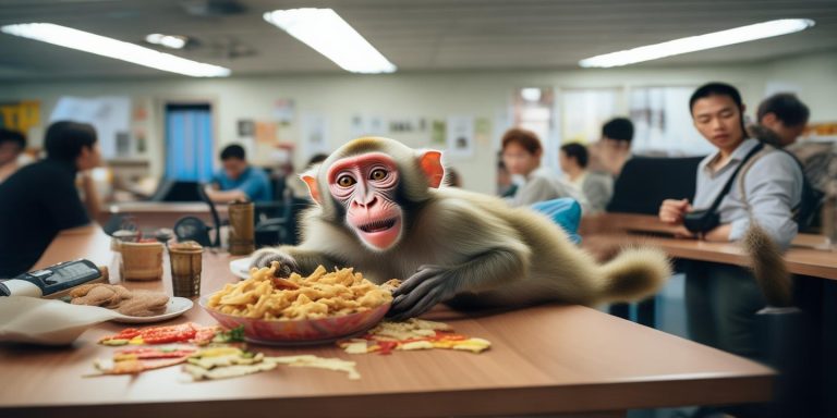 贵州猴子办公室带薪摸鱼吃零食引关注