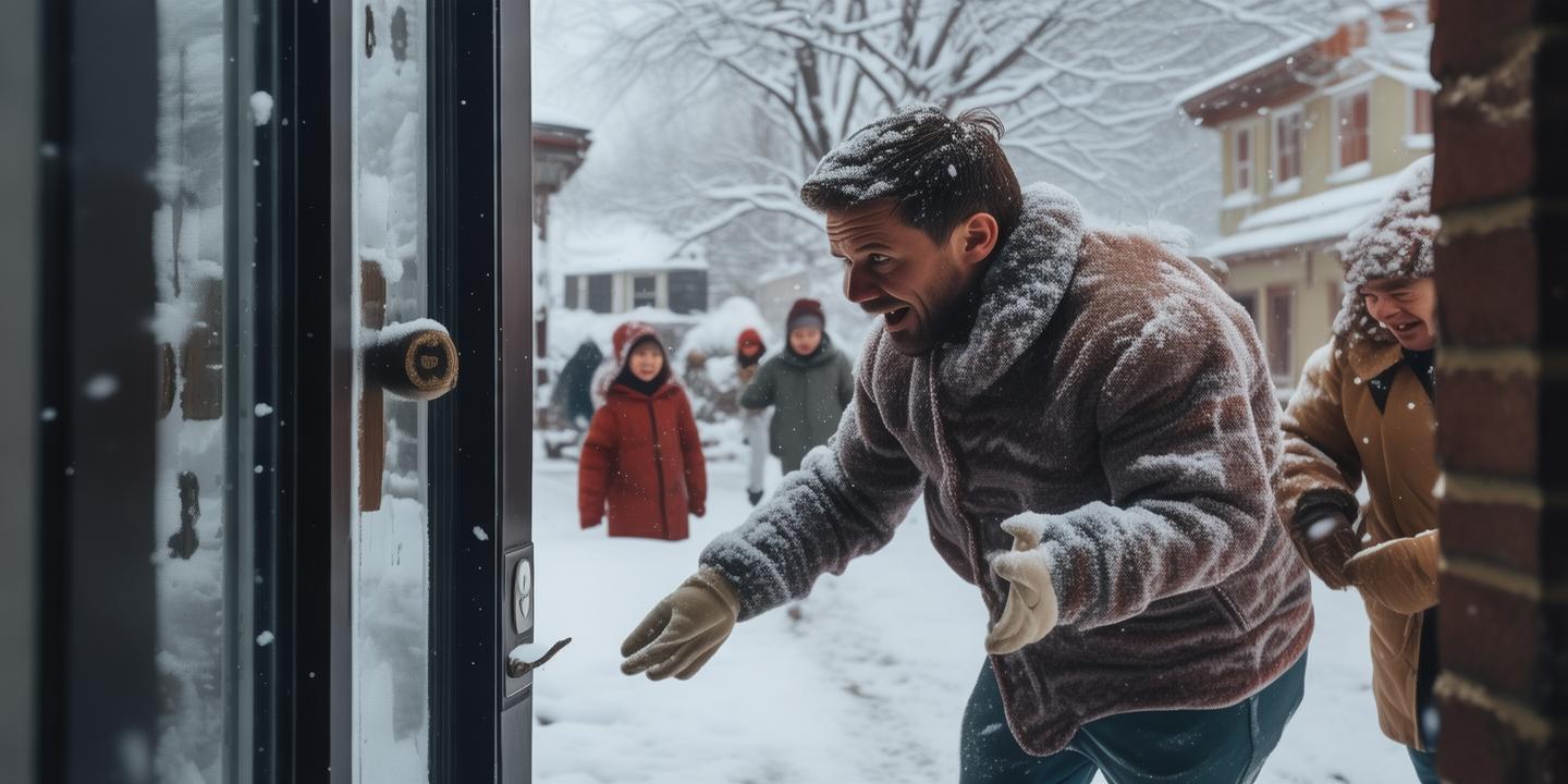 东北男子寒冬穿睡衣取外卖被困 邻居暖心相助家人将换指纹锁插图 东北男子寒冬穿睡衣取外卖被困 邻居暖心相助家人将换指纹锁