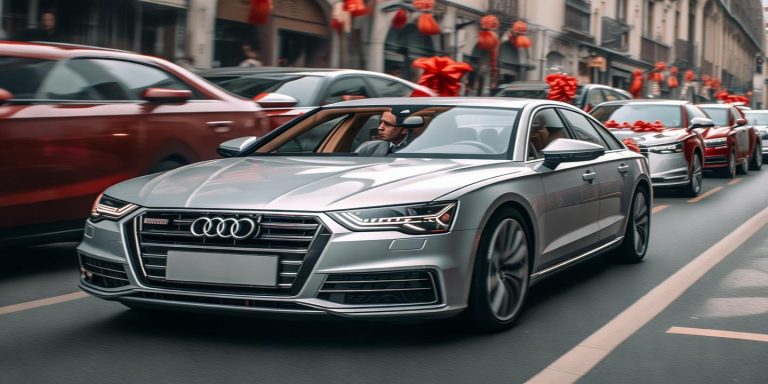 男子开奥迪上班被当婚车头车 拐走7台奥迪到工厂