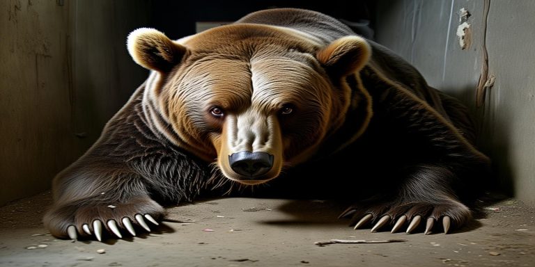 美国男子地下室发现巨熊霸占半年 肚子贴地惊人