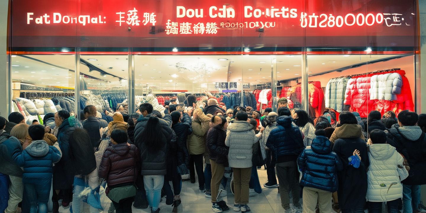 胖东来羽绒服热销300-800元顾客抢购排队进店
