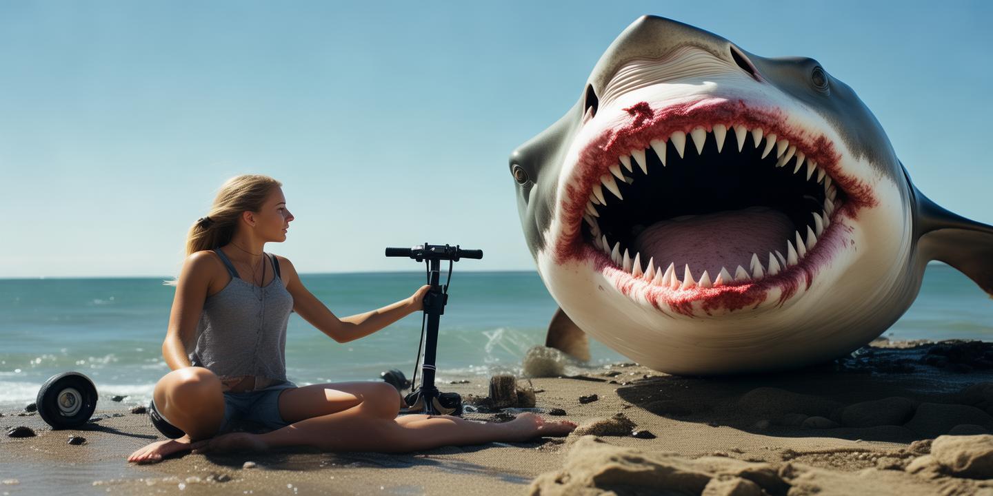 女子骑电瓶车摔倒 鲨鱼夹扎破脑袋 提醒使用安全