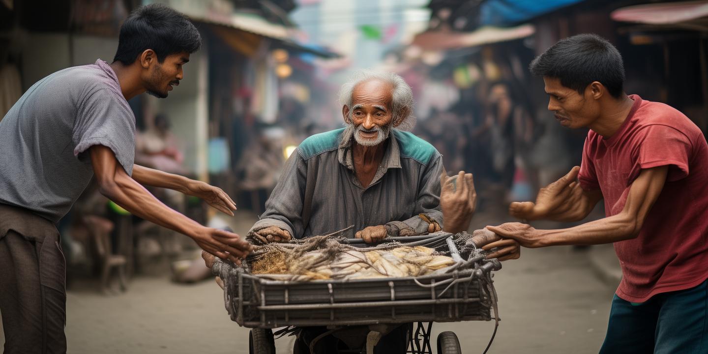 两男子慷慨援手拾荒老人 赠予三轮车传递社会温情插图 两男子慷慨援手拾荒老人 赠予三轮车传递社会温情