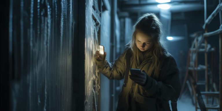 女子用梯子撑冷库门被困 冷静用手机求救获救