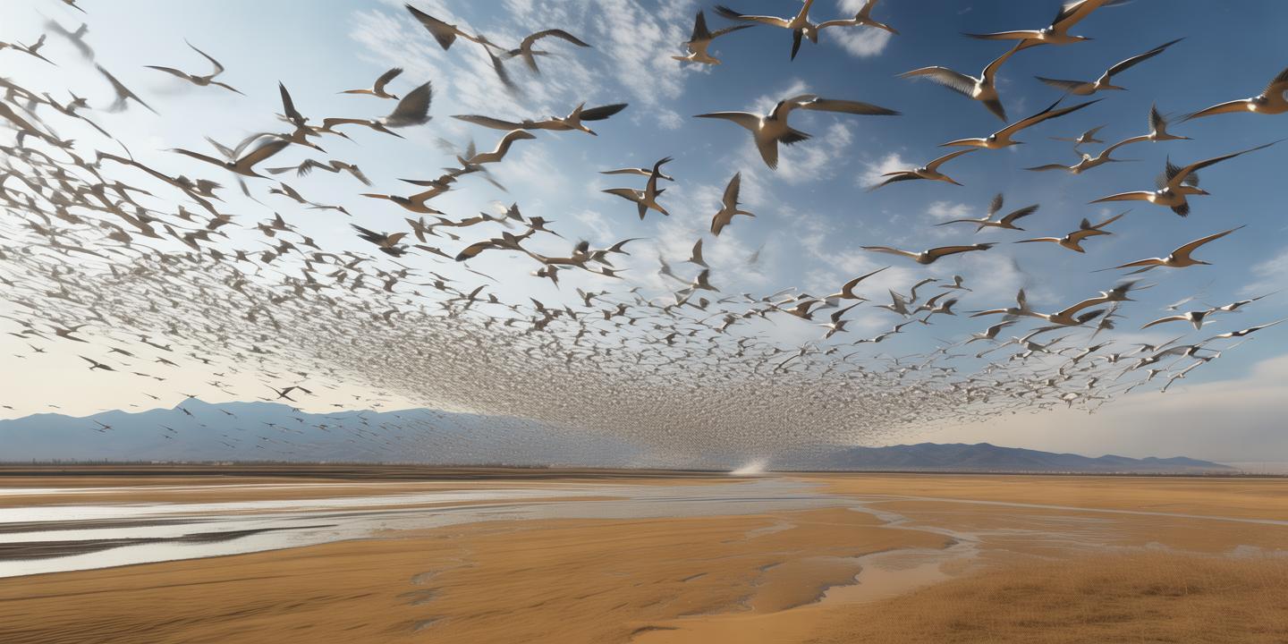 山东黄河口数十万候鸟迁徙如巨鲲 鲲鹏意象震撼网友插图 山东黄河口数十万候鸟迁徙如巨鲲 鲲鹏意象震撼网友