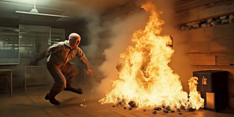 老员工踢脚救老板一命 密闭办公室炭火烤薯酿险情