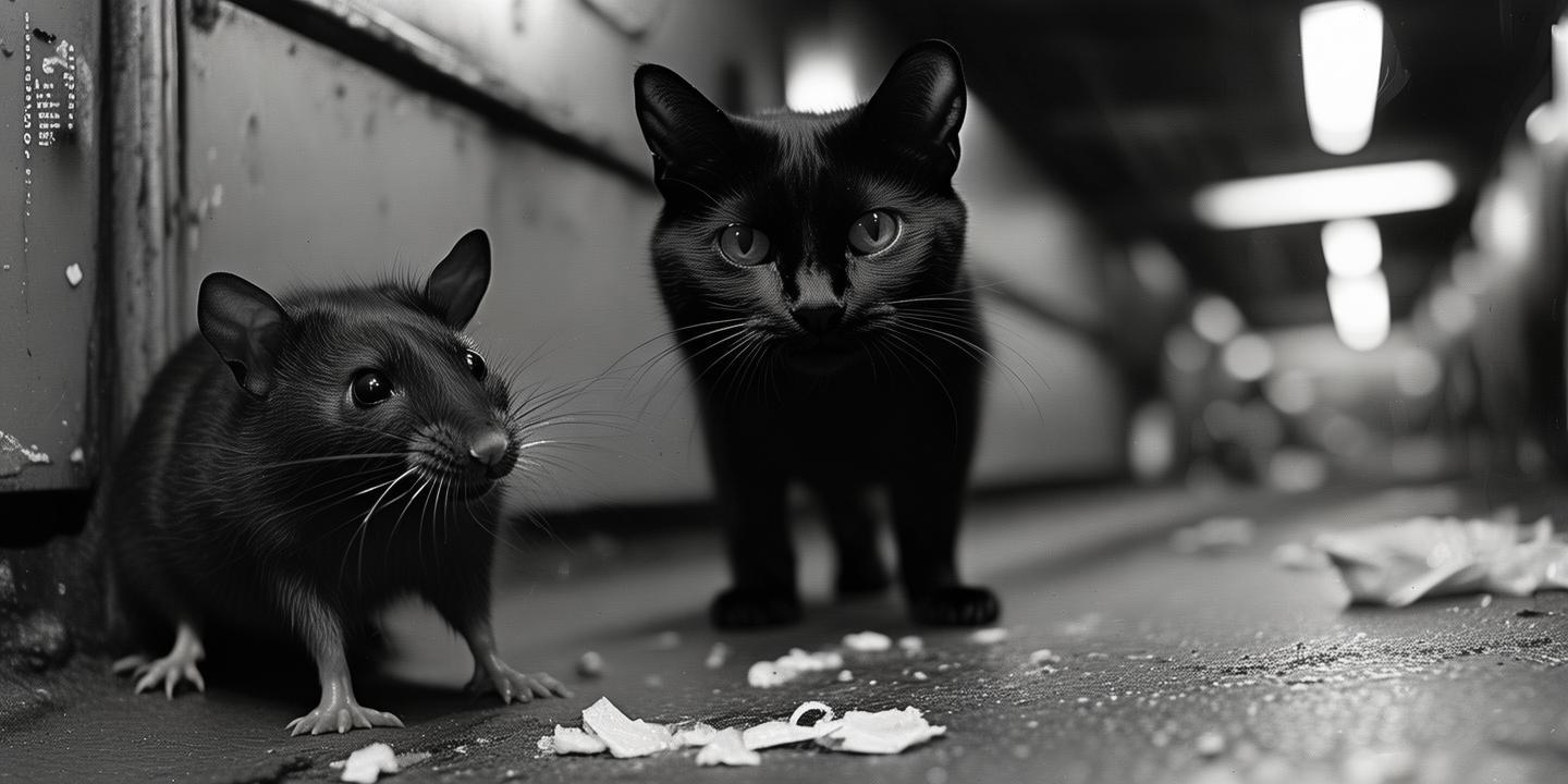 纽约地铁老鼠抢食现形记猫和老鼠成纪实片