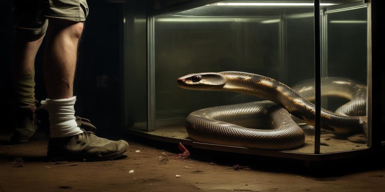 男子养五步蛇当宠物 喂食被咬致截肢 伤口迅速恶化