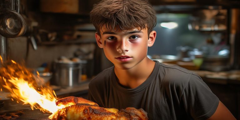 16岁烤鸡少年爆火狂瘦15斤 每日仅睡三四个小时