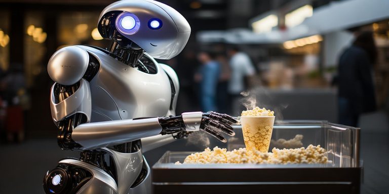 特斯拉Optimus机器人售卖爆米花展现流畅智能服务技能