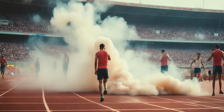 印度田径发令枪太低 邦长烟雾扑面众人慌忙抬手