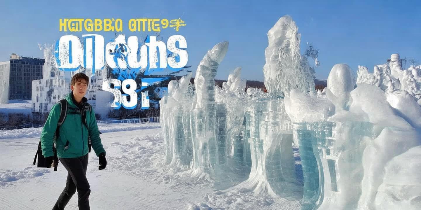 97年小伙68天公交游25城 哈尔滨冰雪大世界震撼之旅