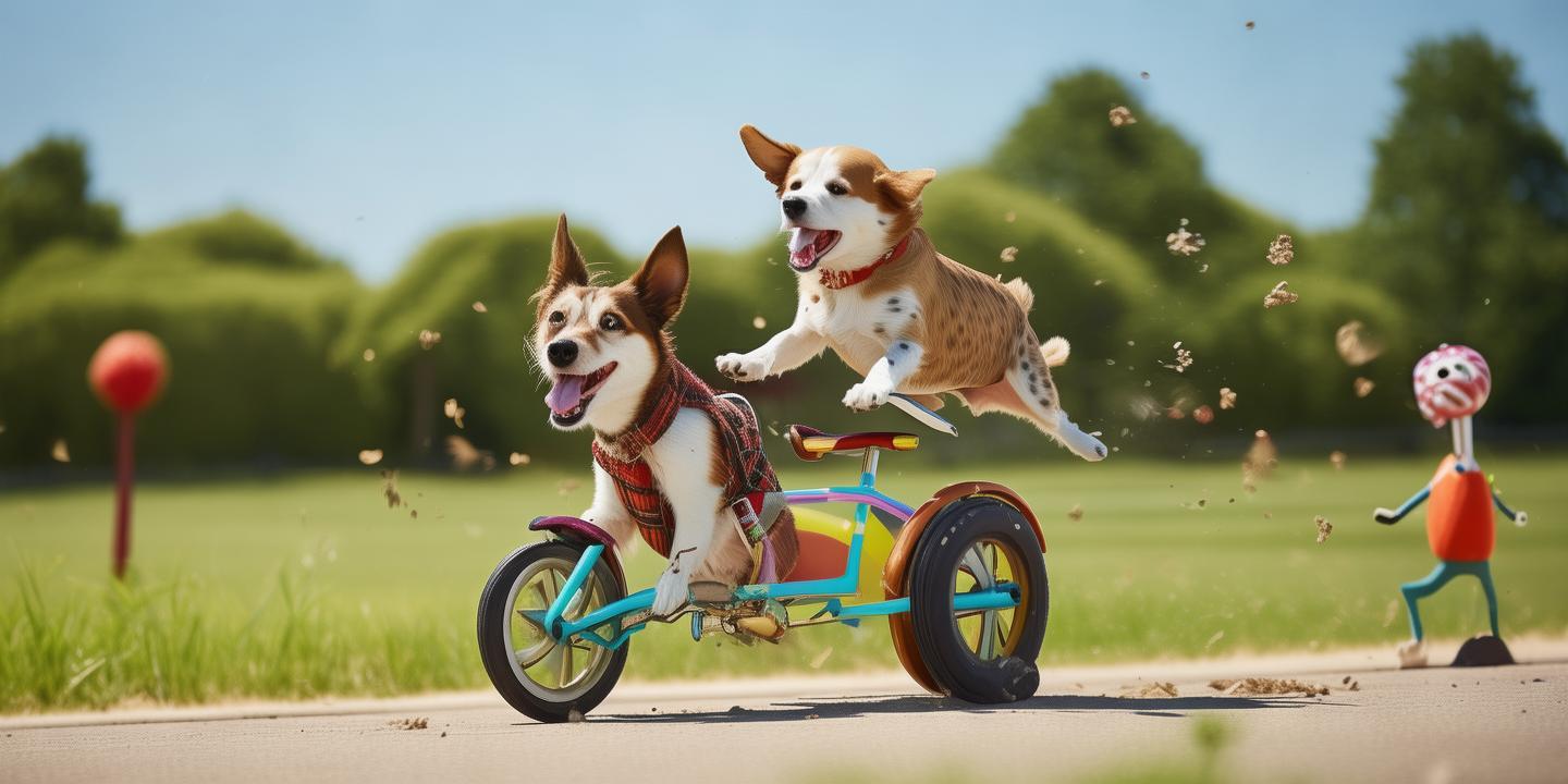 两只狗"驾驶"三轮车撞车 主人粗心担全责