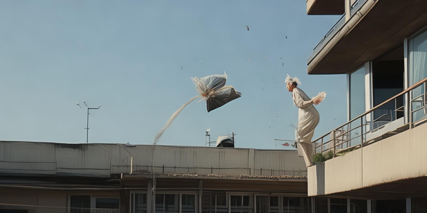 69岁老太12楼扔垃圾砸坏车辆被判刑罚金赔偿高空抛物警示