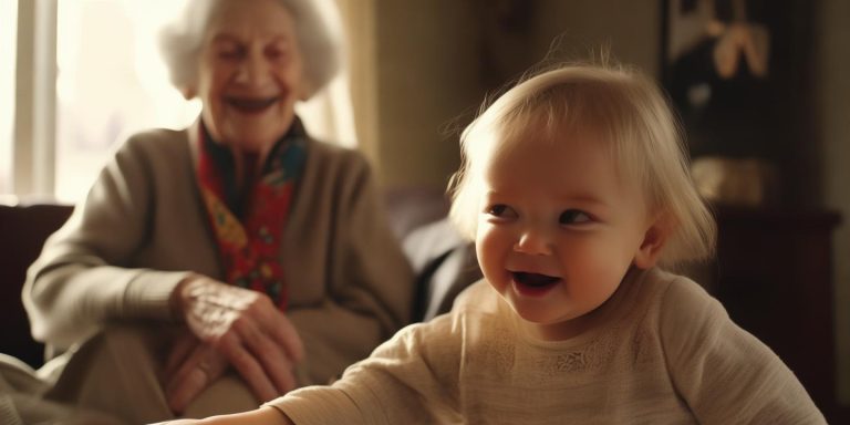 86岁太姥姥走路萌娃模仿走红网络