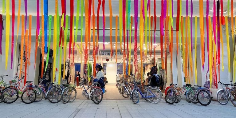 山东聊城服装店允许骑车进店 转两圈轻松购物成网红打卡点