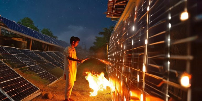 印度男子用火把点亮太阳能板LED灯真相解析