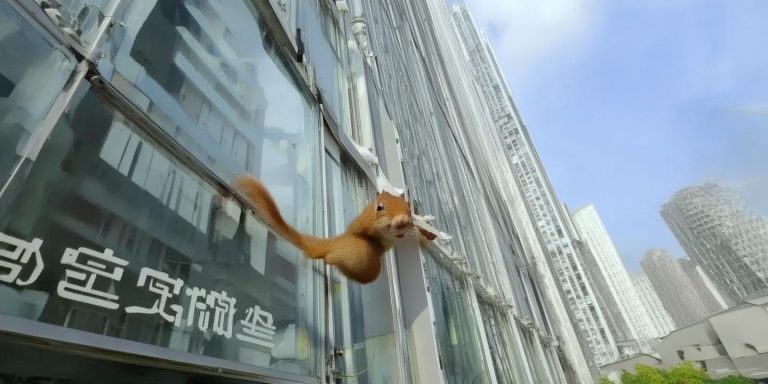 杭州松鼠爬19楼偷吃萝卜干 目击者称是“惯犯”