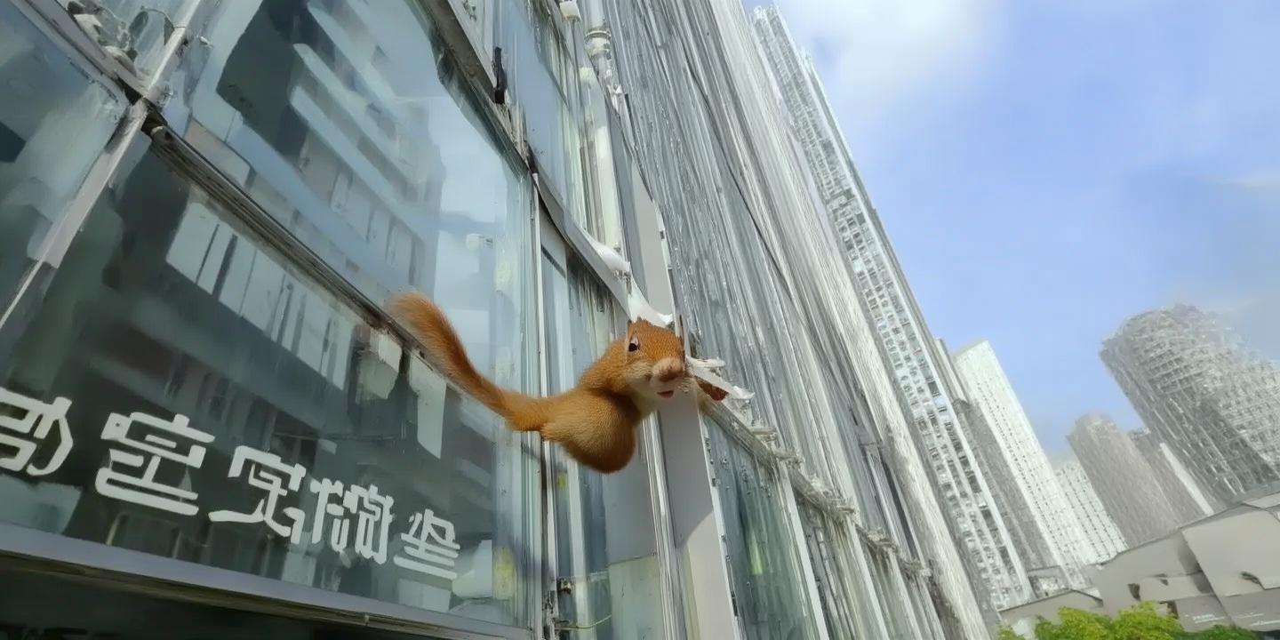 杭州松鼠爬19楼偷吃萝卜干 目击者称是“惯犯”