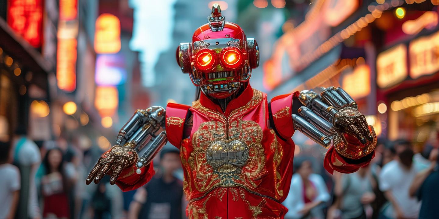 上海街头机器人穿财神服热舞 科技与传统碰撞引爆网络