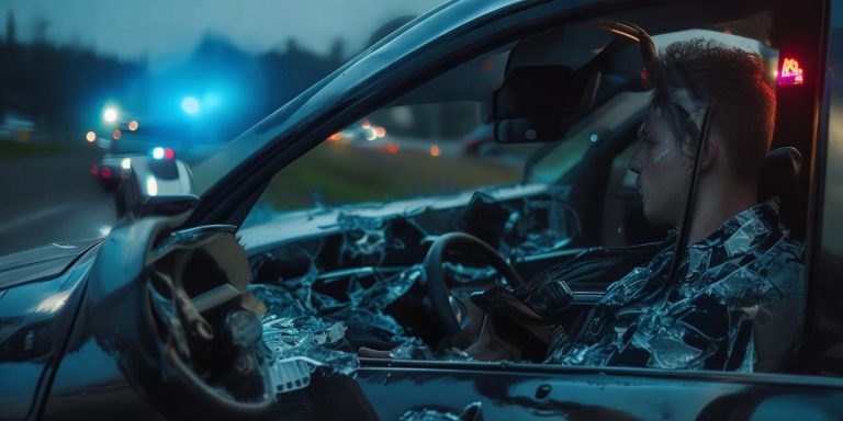 云南轿车侧翻司机车内淡定打游戏等待救援引热议