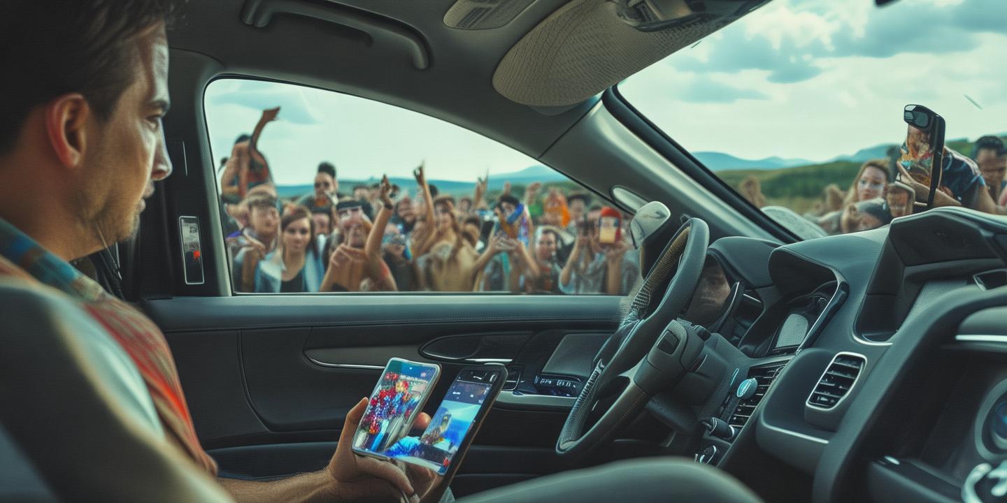 云南司机轿车侧翻淡定打游戏 网友围观称其认真的游戏心态