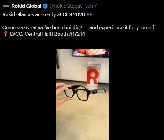 Rokid Style无屏AI眼镜38.5g轻至极简 299美元挑战Meta Ray-Ban插图1