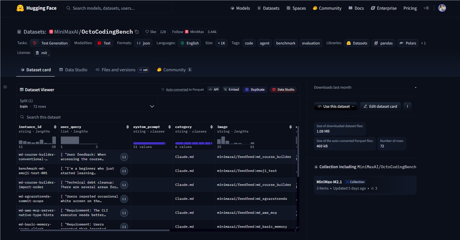 编程智能体的新标准！MiniMax 发布 OctoCodingBench 基准测试