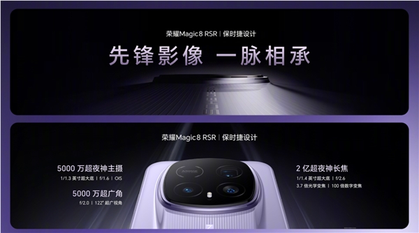 荣耀最强旗舰来了！荣耀Magic8 RSR保时捷设计发布：7999元起