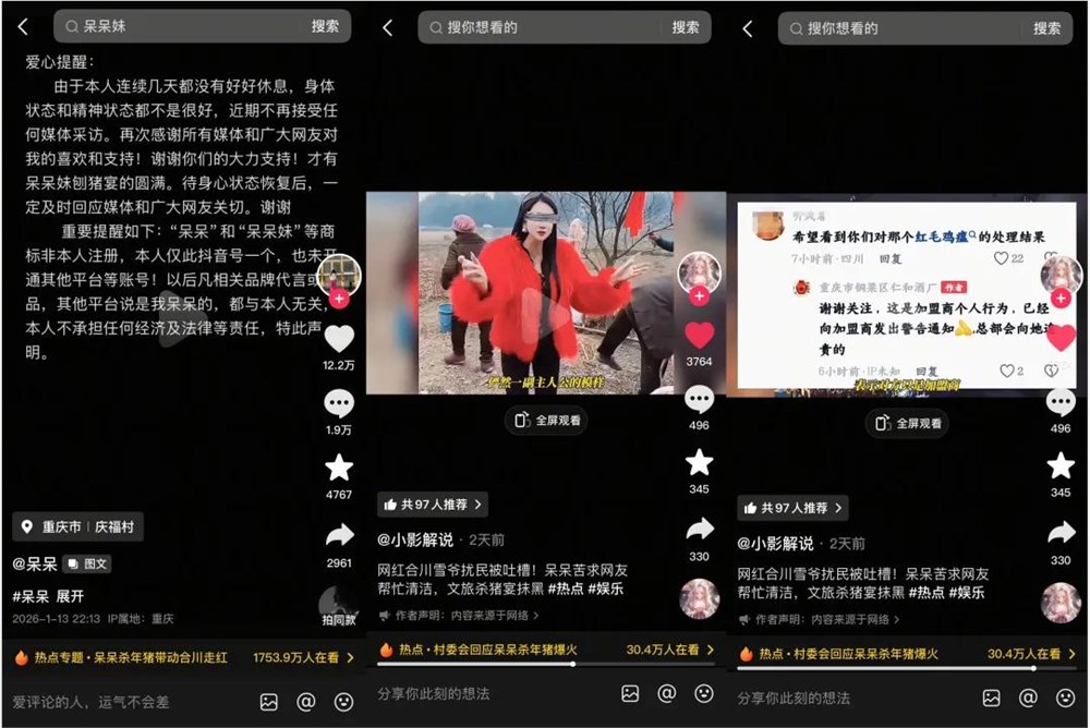 呆呆带火合川千人按猪：流量狂欢背后的福祸启示插图4