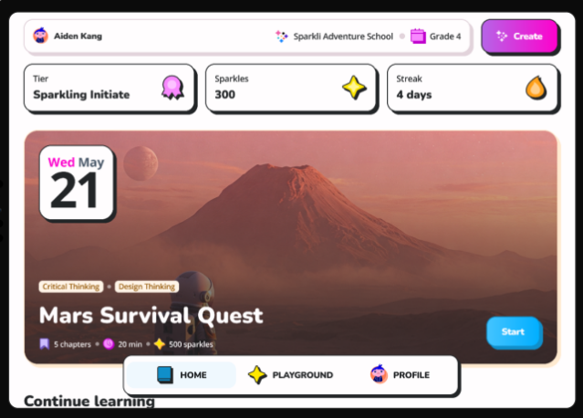 Sparkli用生成式AI打造沉浸式儿童教育探险获500万美元融资插图1
