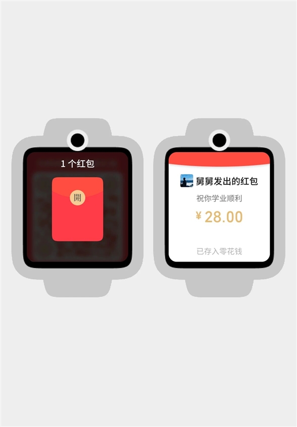 微信儿童手表新功能上线 支持收发红包日限额1000元插图1