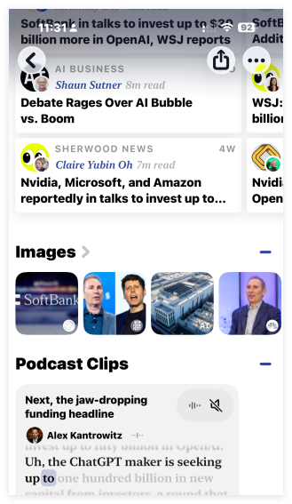 前 Twitter 团队推出 Particle，用 AI 帮你“读”出播客里的头条