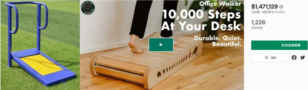 海外走步机创新设计：无需电力的Office Walker众筹150万美元插图1