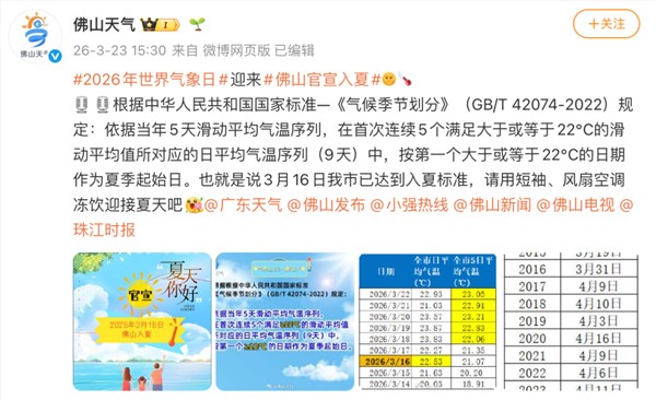 广东多地提前入夏创11年新纪录 网友调侃季节错位插图1