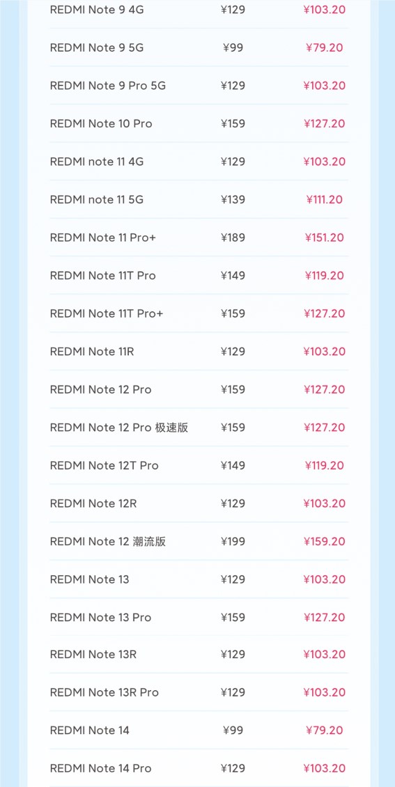 小米8折换电池服务上线 支持77款老旗舰机型 47.2元起插图3