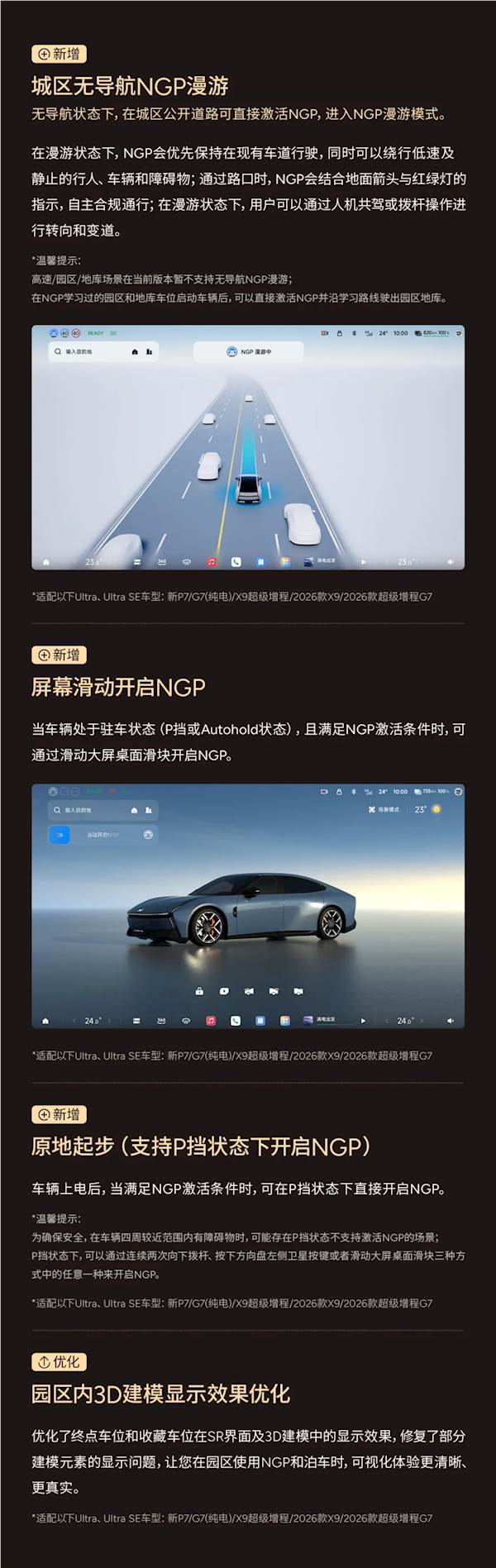 小鹏天玑AI OS 6.1全量推送 辅助驾驶全面升级支持原地开启NGP插图2