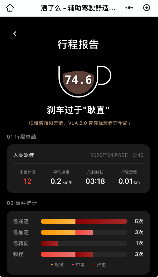 小鹏智驾舒适度评测软件“洒了么”上线趣味测试体验插图2