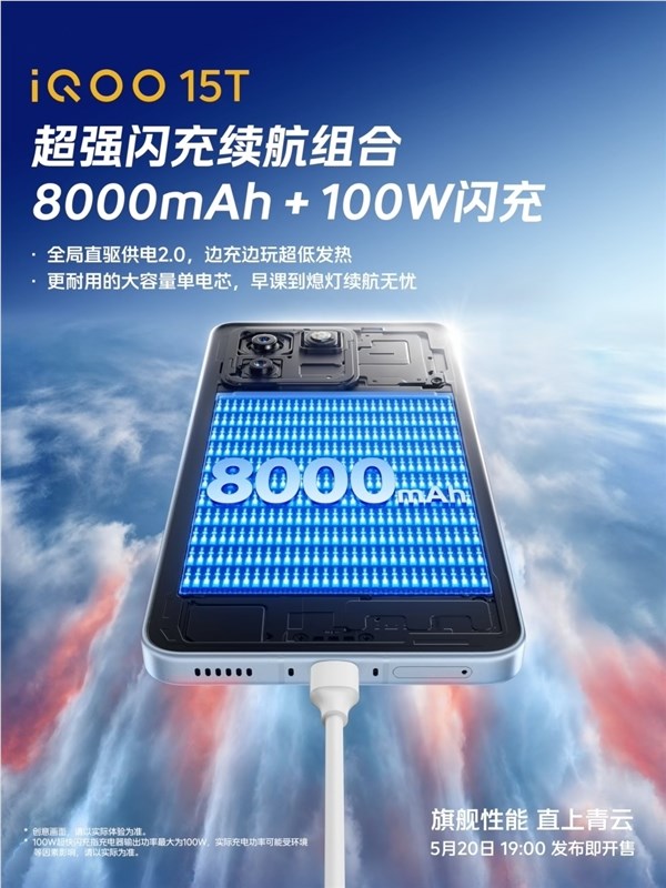 iQOO 15T搭载8K冰穹VC液冷散热系统 10秒骤降15℃性能旗舰全面解析插图3