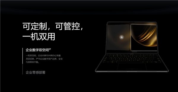华为MateBook Fold企业版发布：鸿蒙系统+麒麟芯片实现全链路自主可控插图5